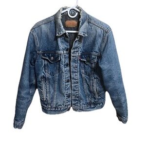 Vintage Levi's 70506 Trucker - Size 42 - Blanket Troy Mills - 70s era